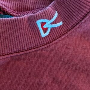 District Vision 'Mindful Athlete' Crewneck in Deep Rust